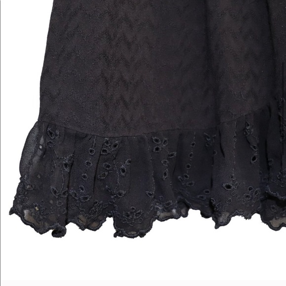 Zara TRF Black Boho Wrap Dress with Lace Detail - Picture 4 of 6